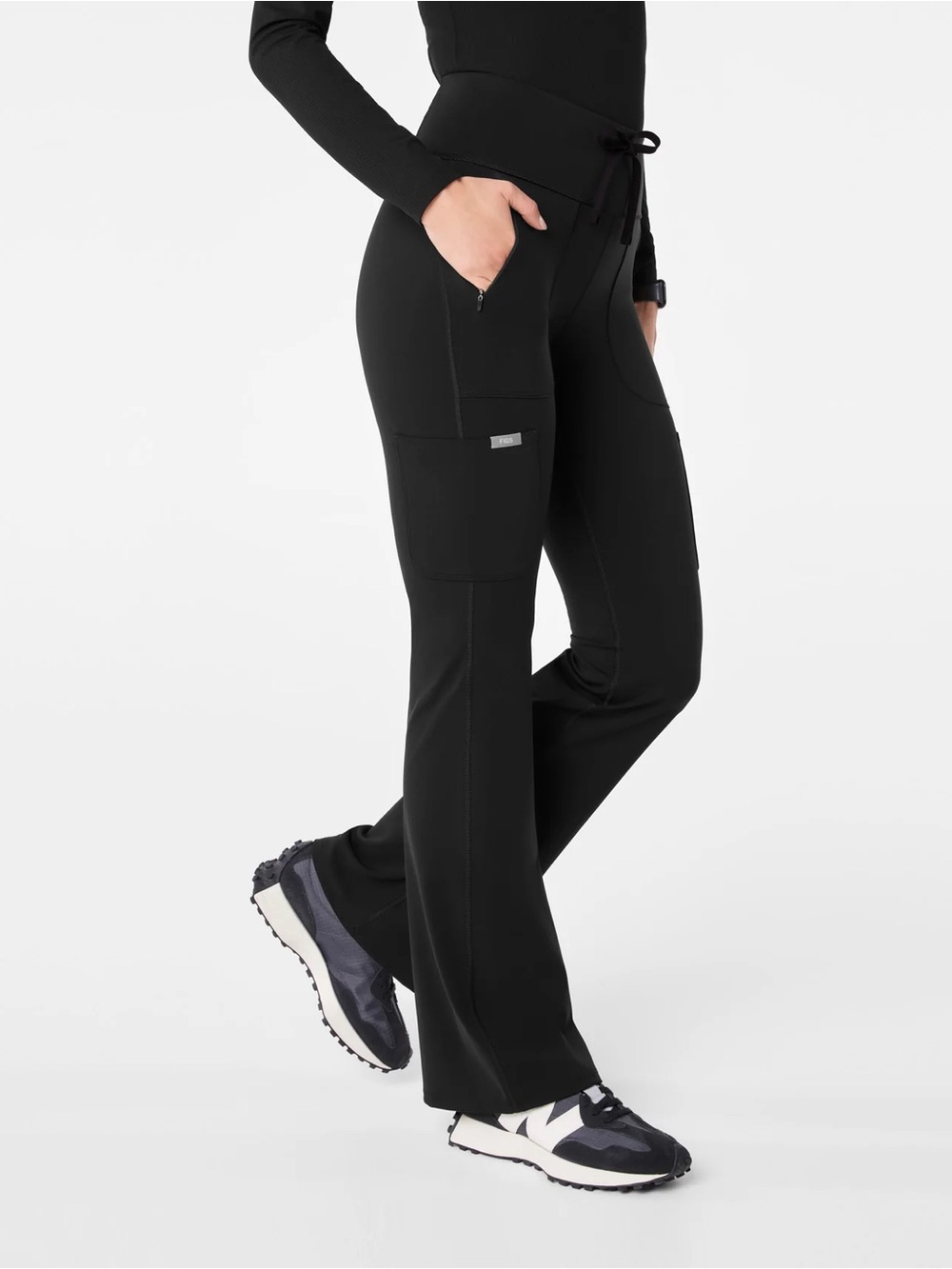 FIGS Ashland High-Rise Flare ScrubLegging Black XS